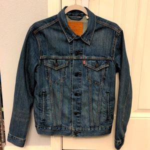 Levi's PREMIUM Trucker Jacket Men's S Blue Wash Excellent Condition